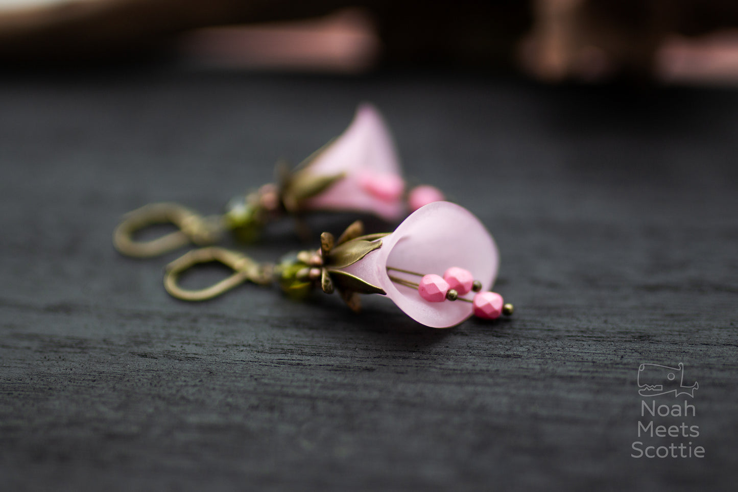 romantische Blütenohrringe rosa Schmuck für Hochzeit Alltag oder Geschenk