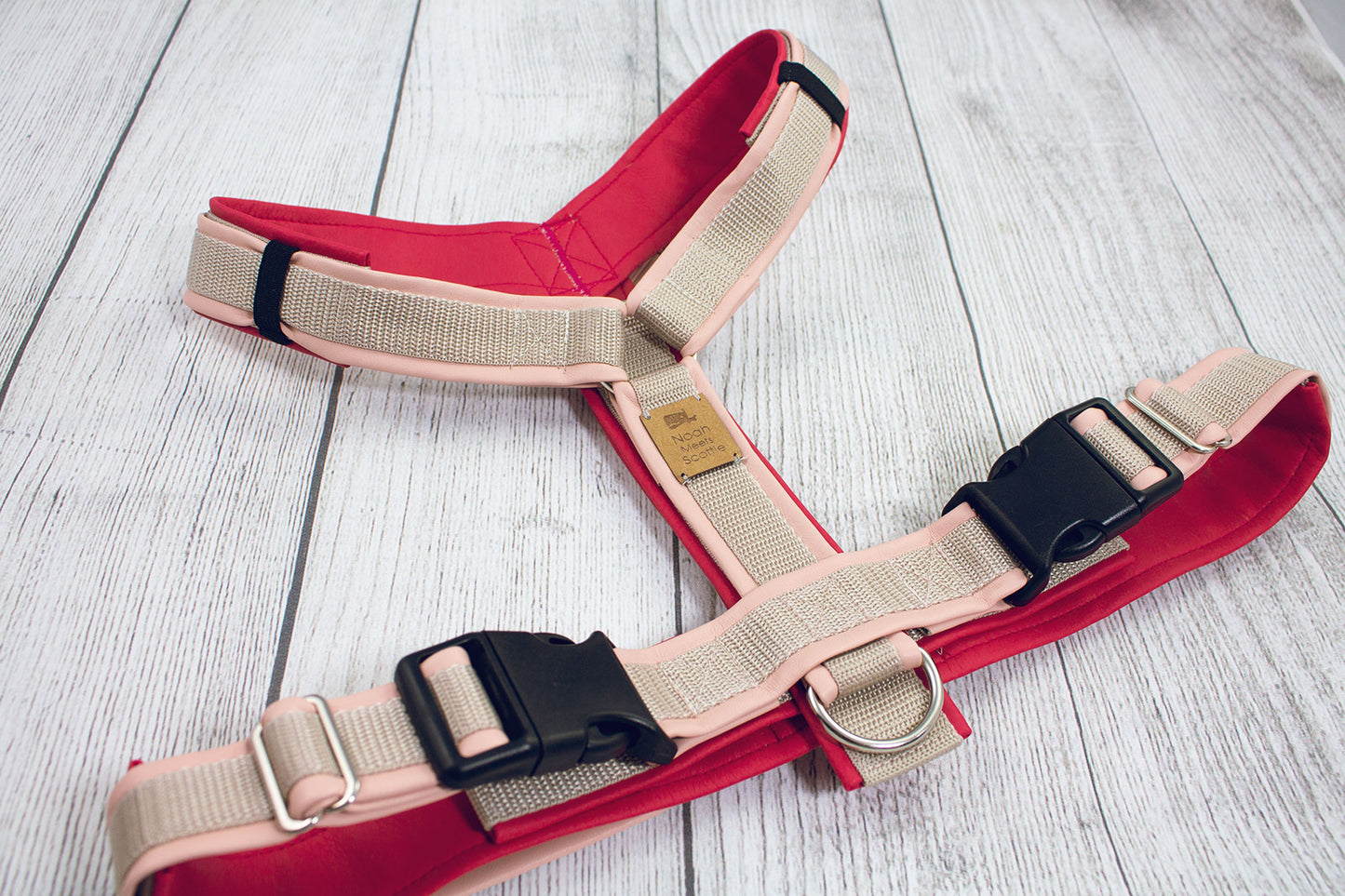 Hundegeschirr STRAWBERRY, pink/rosa Color-Look, verstellbar, viel Bewegungsfreiheit