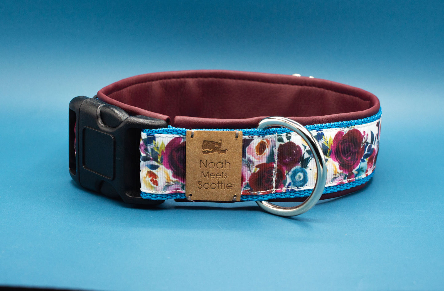 Detailansicht Hundehalsband DARLA, romantisch, weich mit Kunstleder gefüttert