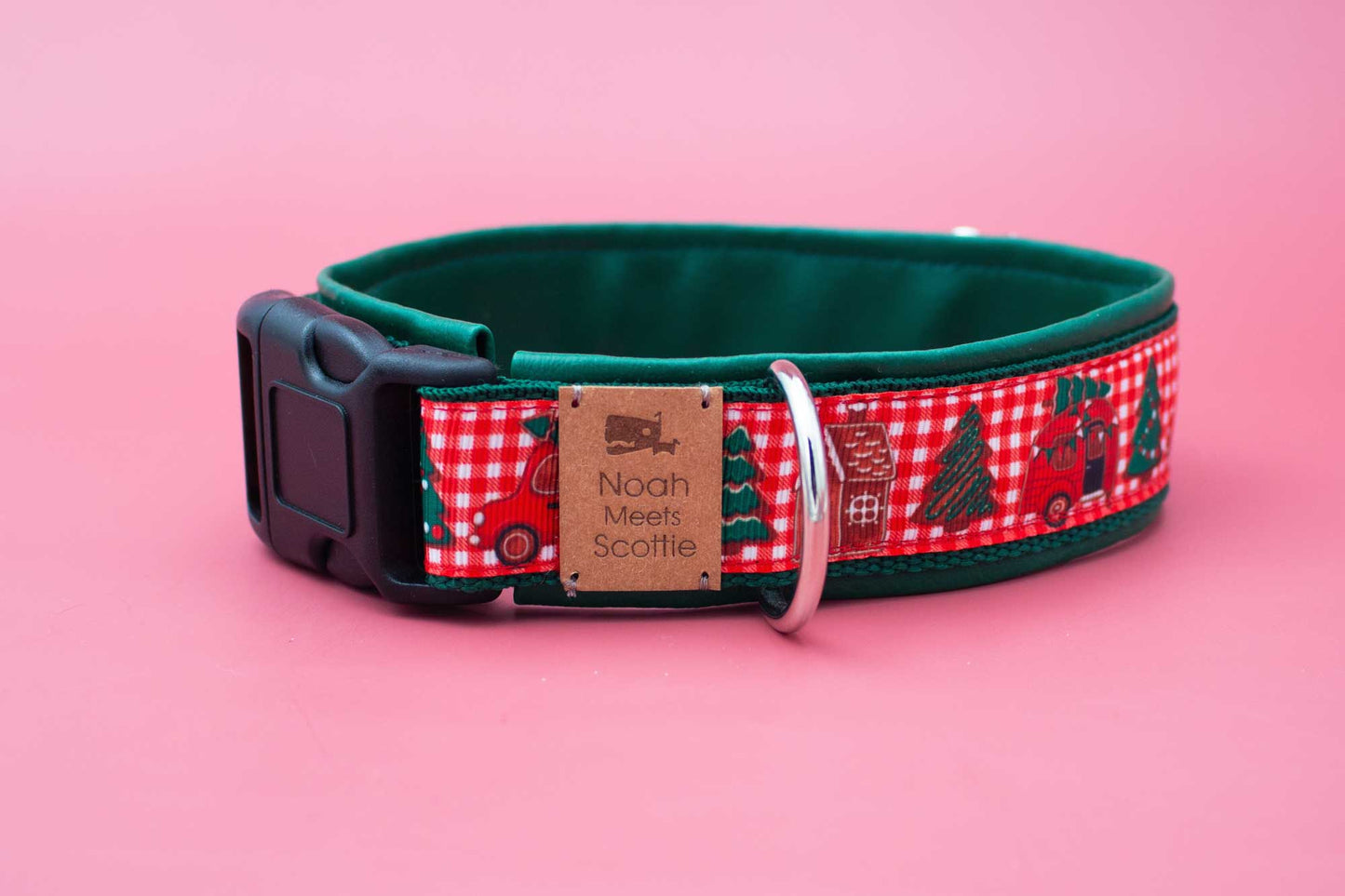 Festliches Hundehalsband DRIVING HOME FOR CHRISTMAS für Hunde – Adventszeit Accessoire