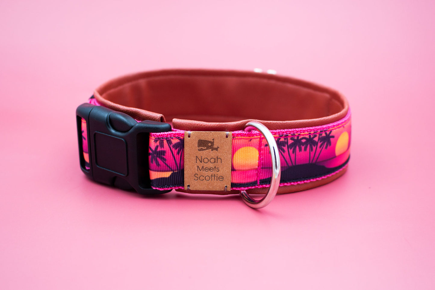 Hundehalsband SUNSET, farbenfroh, Urlaub Feeling, tropisches Design