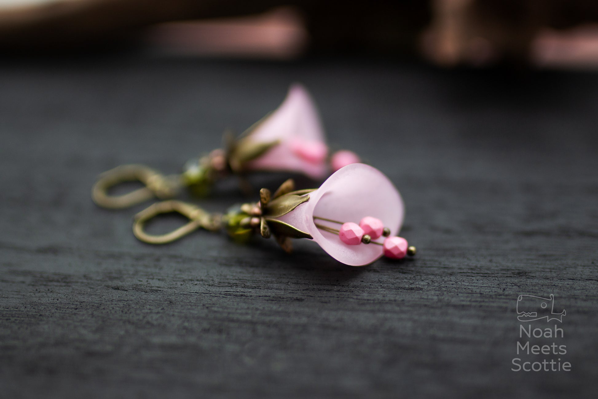 romantische Blütenohrringe rosa Schmuck für Hochzeit Alltag oder Geschenk