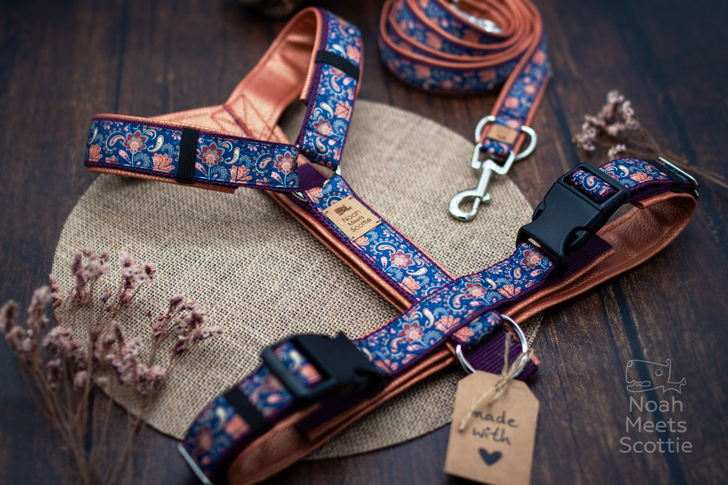 Hundegeschirr HOUDINI Paisley Design elegant Hundegeschirr mit weicher Polsterung