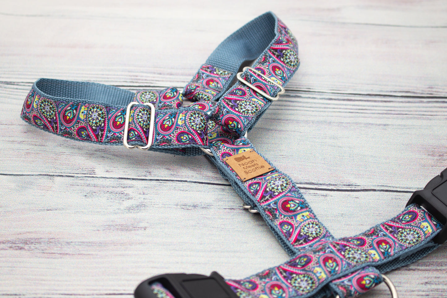 Hundegeschirr PAWLEY PRINT mit elegantem Muster, nordisch inspiriert und hochwertig gefertigt von Noah meets Scottie