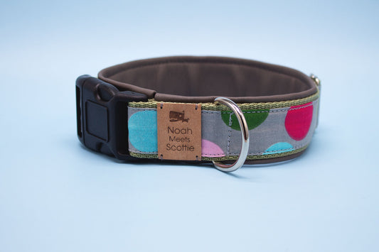 hundehalsband-mooni-grau-bunte-punkte-1