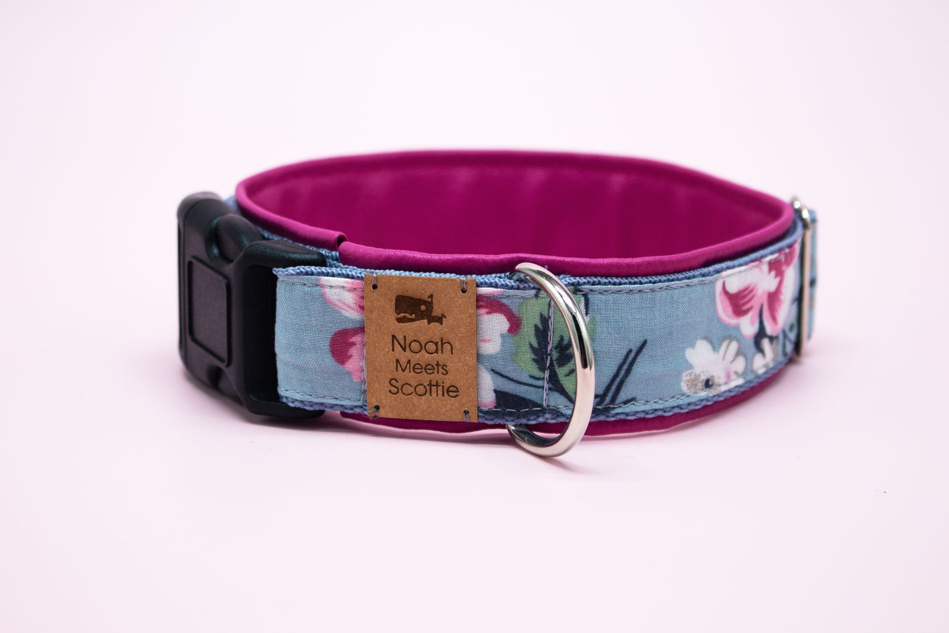 Hundehalsband ONALI – sommerliches Hawaii-Design, weich gefüttert, verstellbar und farbenfroh