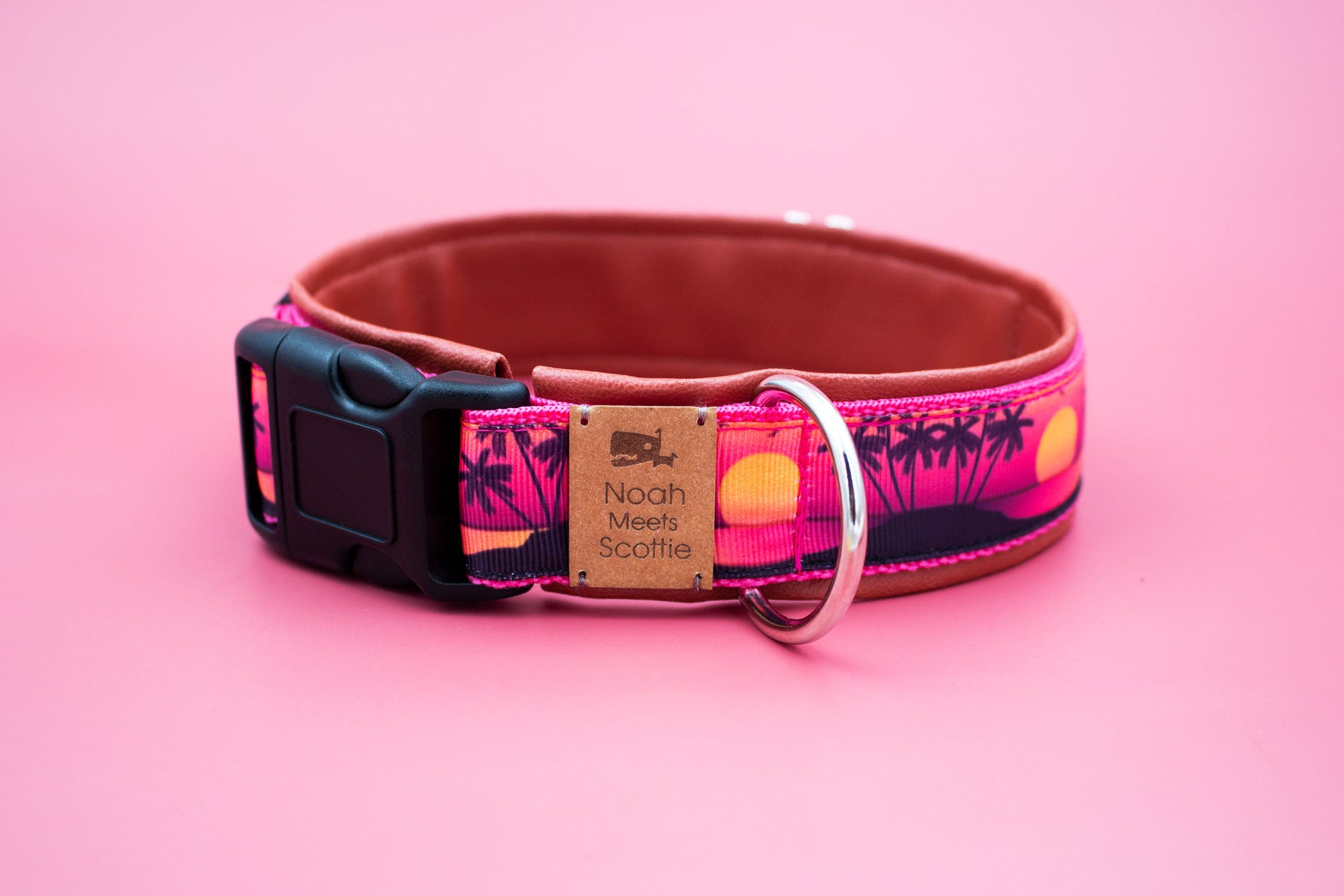 Hundehalsband SUNSET, farbenfroh, Urlaub Feeling, tropisches Design