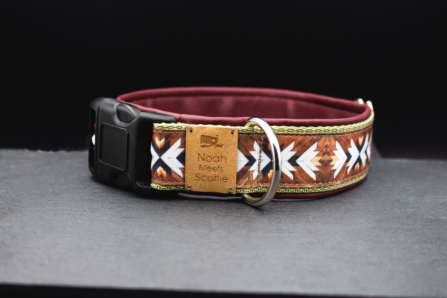 Hundehalsband TARA – Natur-Look in Holzoptik, verstellbar, stilvoll und weich gefüttert