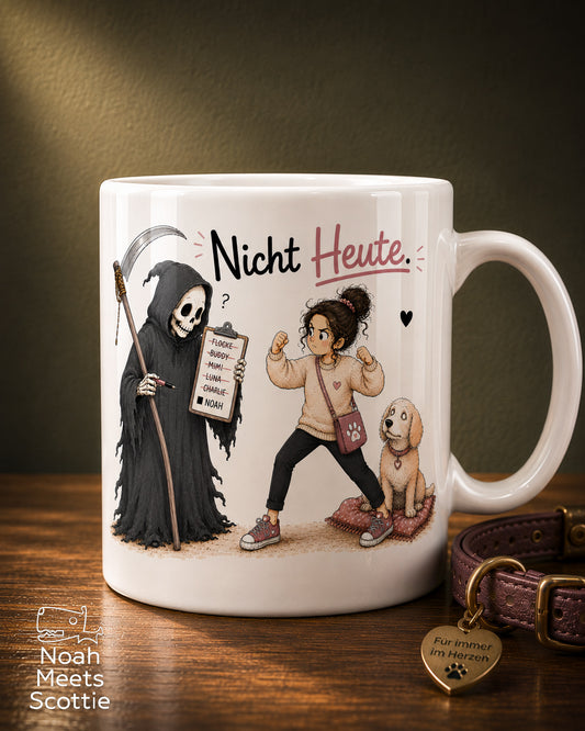 Hundetasse „Nicht heute“ – Emotionales Geschenk für Hundebesitzer mit Seniorhund